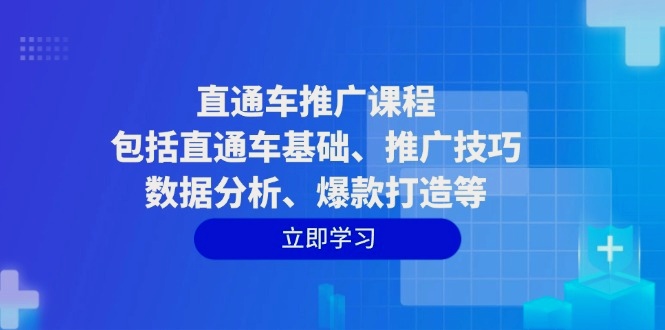 直通车推广课程，涵盖基础认知、推广秘籍、数据剖析、爆款塑造。|一站式知识服务平台|多样资源|热门项目|详尽教程|学习交流|成功之门|HY资源库