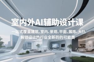 室内外AI设计课,一站式覆盖建筑,室内,景观,平面,展陈五大热门品类,解锁设计行业的全新可能|一站式知识服务平台|多样资源|热门项目|详尽教程|学习交流|成功之门|HY资源库